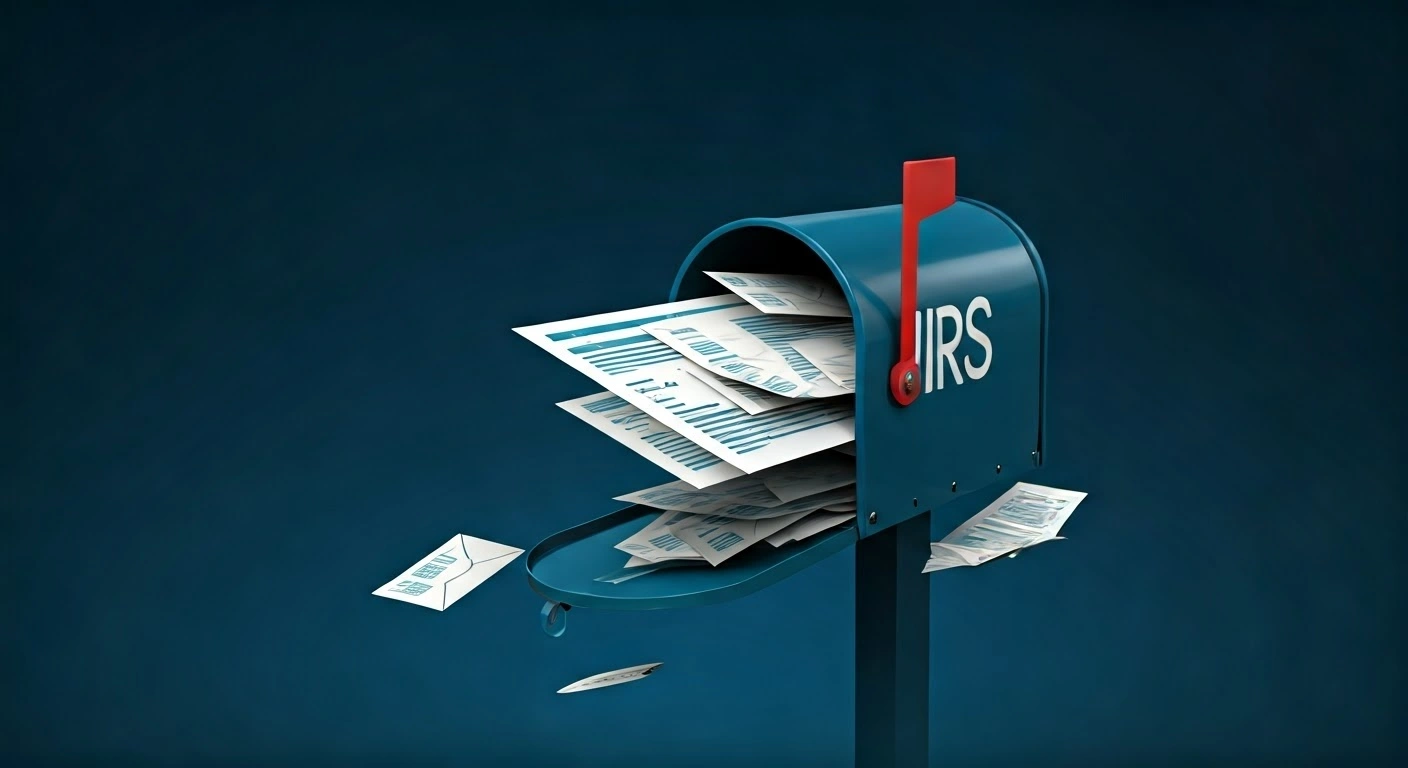 Mailbox with IRS letters